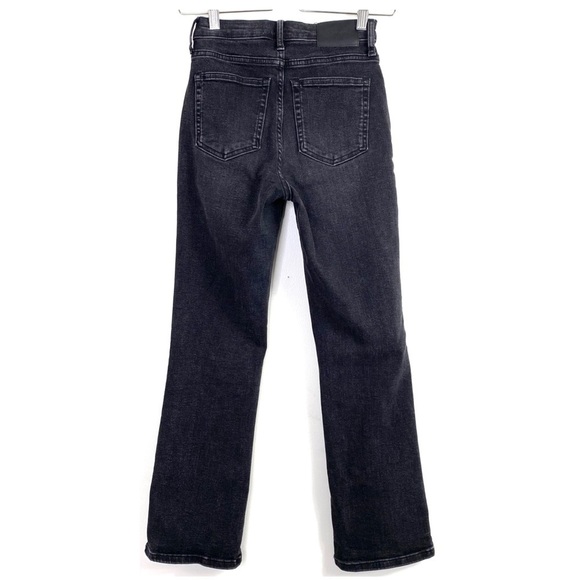 EVERLANE Authentic Stretch Slim Bootcut Jeans High Rise in Washed Black Size 25 - Picture 4 of 9